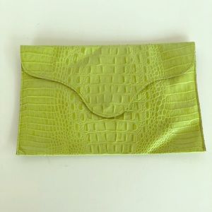 JJ Winters croc embossed clutch
